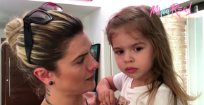 Mirella e Ceará gravam filha chorando pela morte do cachorro