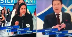 Programa Silvio Santos: mulher ouve ‘bandido’ e responde ‘Bolsonaro’