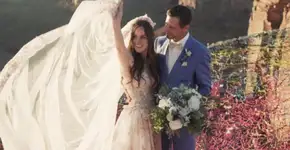 Cerimônia nas alturas: noivos se casam sobre rede em um abismo