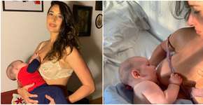 Giselle Itié reclama de assédio em foto amamentando o filho: ‘nojento’