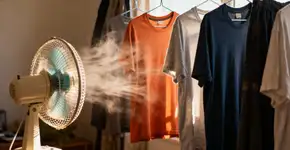 Seu ventilador esconde um truque genial que ninguém usa nas roupas molhadas