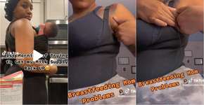 Jovem lactante viraliza ao mostrar que leite sai pela sua axila