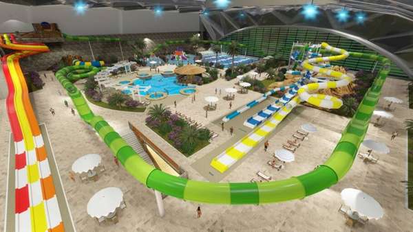 Concepção artística mostra como será o interior do Parque Aquático Gramado