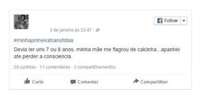 Transexuais relatam a primeira vez que foram vítimas de transfobia