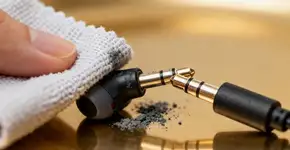 Passar um pouquinho de grafite de lápis no plug do fone para acabar com chiados