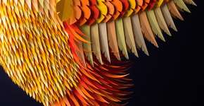 Dupla de designers cria esculturas com restos de papel para incentivar a reciclagem