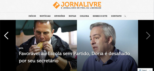 Algumas das notícias falsas disseminadas pelo JornaLivre