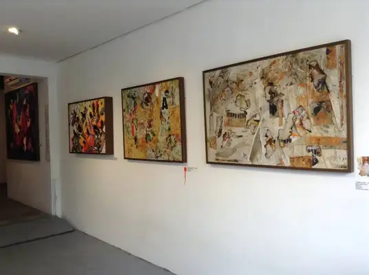 Telas da exposição Âmago de Enivo - Foto: Naíla Almeida