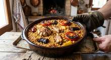 Featured side: Os chefs valencianos concordam: “O arroz mais saboroso não é feito apenas com água, é preciso adicionar 1,8 litros de caldo.”