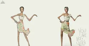 Campanha compara modelos anoréxicas à croquis