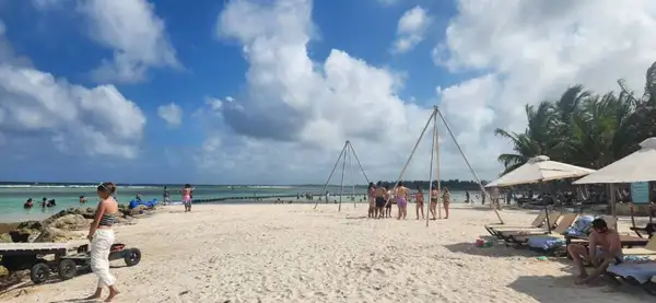 Vista da praia de Mahahual