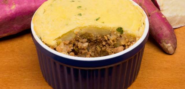 Escondidinho com batata doce super saboroso