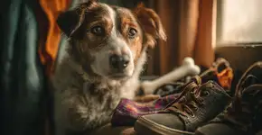 5 razões que fazem seu cão pegar suas meias escondido