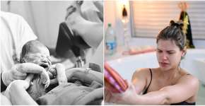 Andressa Suita mostra fotos do parto humanizado do filho Samuel