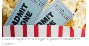 Até 57% OFF para ingressos de cinema em SP