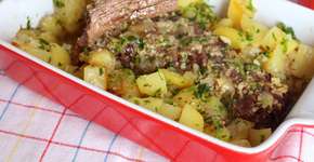 Carne assada suculenta e deliciosa