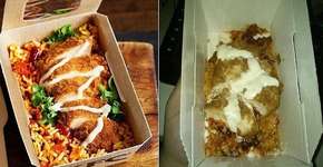 Comidas ‘na propaganda’ e ‘na realidade’