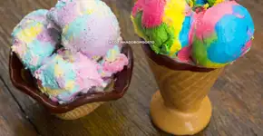 Sorvete unicórnio + arco-íris: aprenda a fazer os dois!