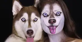 Tutorial ensina a fazer maquiagem de cão da raça Husky siberiano