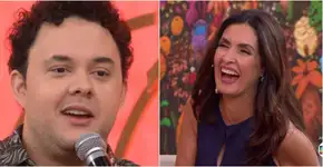 Gui Santana imita Bonner no ‘Encontro’ e deixa Fátima sem graça