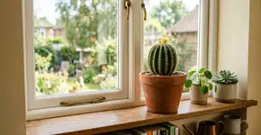 O cacto mexicano é resistente a tudo, mas nunca o deixe perto de janelas que suam