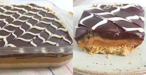 Alfajor de travessa que rende 10 porções e é bem fácil de fazer