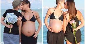 Casal de lésbicas registra gravidez para incentivar outras mulheres a serem mães