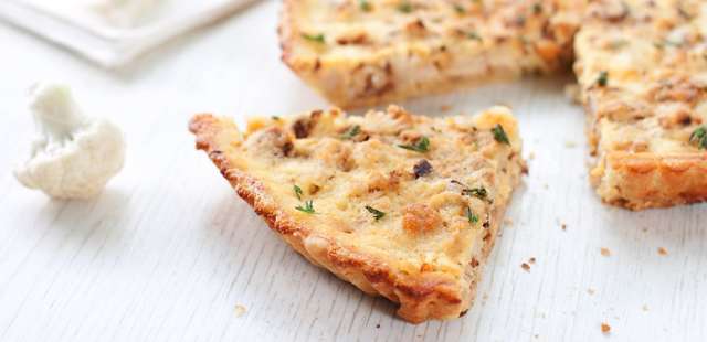 Torta com massa de couve-flor: muito mais saudável e deliciosa