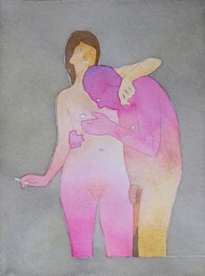 As ilustrações são inspiradas em imagens de sites pornôs (Divulgação/Dan Gluibizzi)