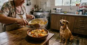 Em apenas alguns minutos. Uma receita caseira e nutritiva para alimentar seu animal de estimação neste outono