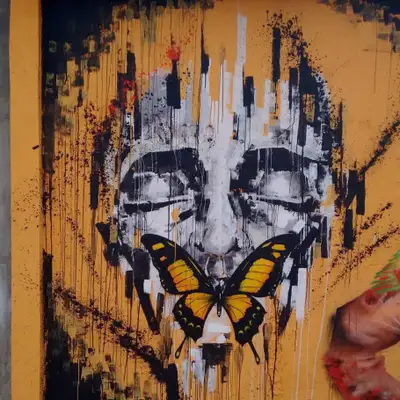 Graffiti na Avenida Pedro I, clicado por @welderpierre