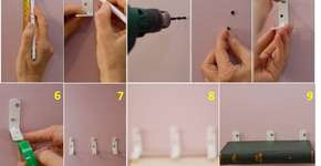 Faça você mesmo uma prateleira invisível e monte uma estante flutuante