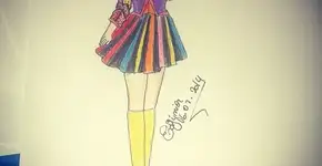 Veja croquis de moda inspirados nos figurinos de Castelo Rá-Tim-Bum