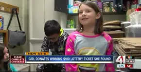 Menina de 7 anos acha bilhete premiado e sua decisão surpreende