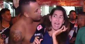 Repórter pede respeito após ser surpreendida com beijo na boca