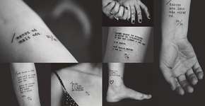 Poemas tatuados na pele expressam sentimentos e viram livro