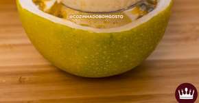 Mousse de maracujá dentro da casca da fruta e sem desperdício