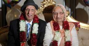 Casal com 211 anos comemora aniversário junto