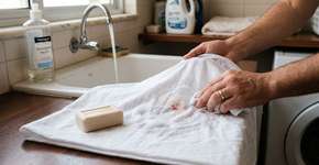 Como lavar manchas profundas de sangue nos lençóis