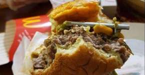 Mulher encontra peça de ferro em sanduíche do McDonald’s