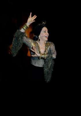 A atriz no espetáculo 