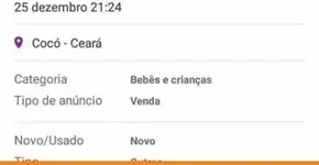 Pai coloca filho de 5 meses à venda em site na noite de Natal