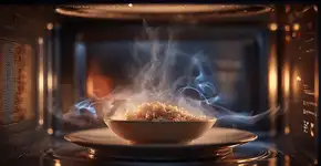 Por que seu prato fica gelado no micro-ondas enquanto a comida ferve