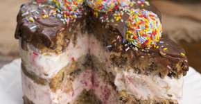 Bolo cookie com sorvete para refrescar seu dia