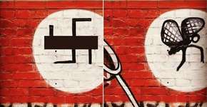 Em Berlim, artistas transformam símbolos nazistas em graffitis