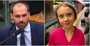 Eduardo Bolsonaro compartilha fake news ao atacar Greta Thunberg