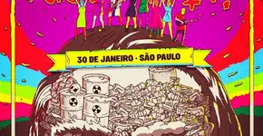 Banda Russa divulga poster com rosto de Bolsonaro feito de lixo