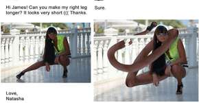 Jovem edita fotos de maneira literal e o resultado é hilário