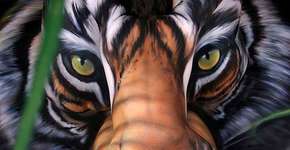 22 artistas pintam animais selvagens no corpo