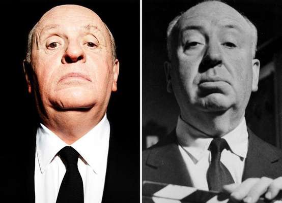 Anthony Hopkins como Alfred Hitchcock em Hitchcock (2012)
